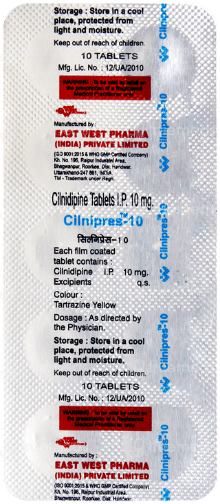 Cilnipres 10 Tablet 10
