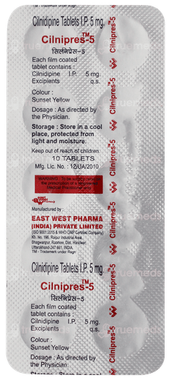 Cilnipres 5 Tablet 10 Cilnipres 5 Tablet 10
