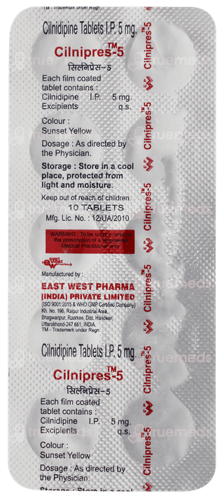 Cilnipres 5 Tablet 10