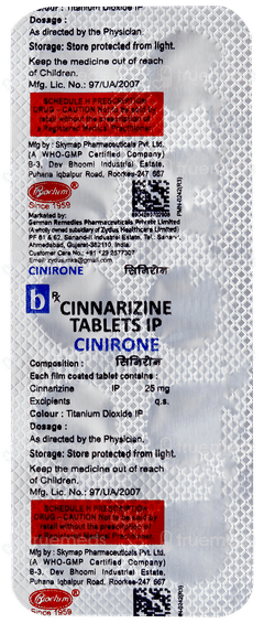 Cinirone Tablet 10 Cinirone Tablet 10