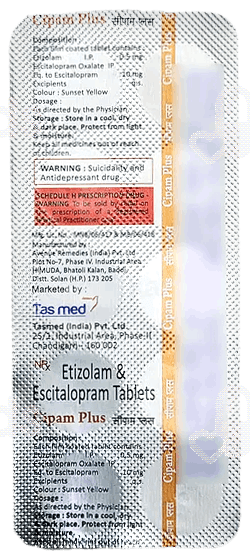 Cipam Plus Tablet 10