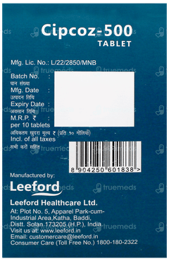 Cipcoz 500 Tablet 10 Cipcoz 500 Tablet 10