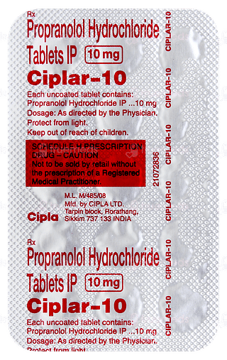 Ciplar 10 Tablet 15