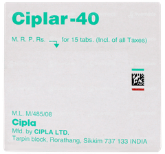 Ciplar 40 Tablet 15 Ciplar 40 Tablet 15
