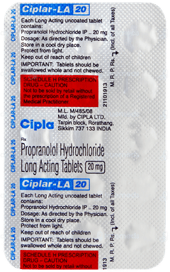 Ciplar La 20 Tablet 15 Ciplar La 20 Tablet 15