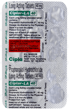 Ciplar La 40 Tablet 15