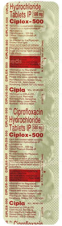 Ciplox 500 Tablet 10