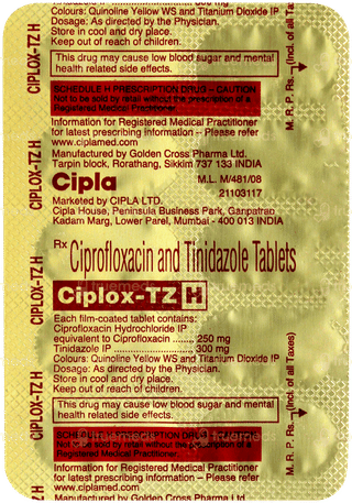 Ciplox Tz H Tablet 10