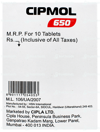 Cipmol 650 Tablet 10