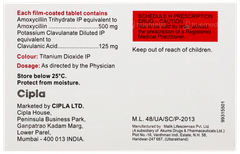 Cipmox Cv 625 Tablet 10 Cipmox Cv 625 Tablet 10