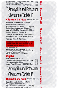 Cipmox Cv 625 Tablet 10 Cipmox Cv 625 Tablet 10