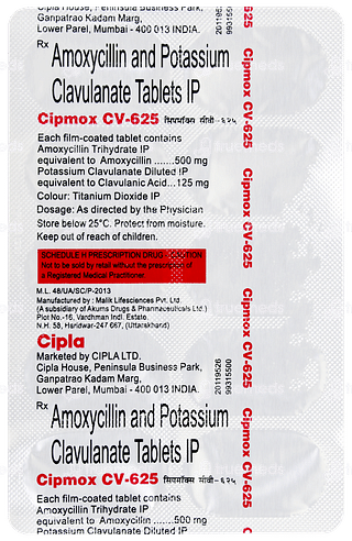 Cipmox Cv 625 Tablet 10