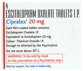 Cipralex 20 Mg Tablet 15