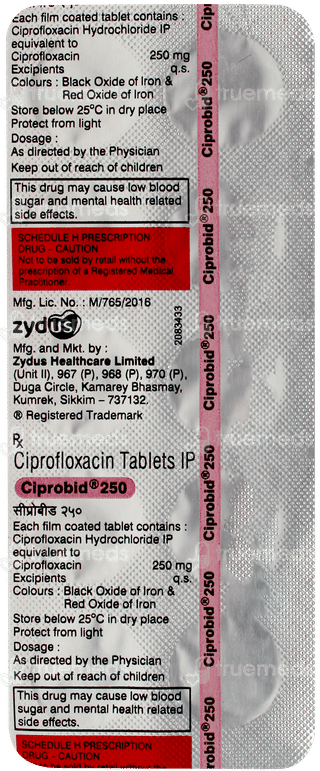 Ciprobid 250 Tablet 10