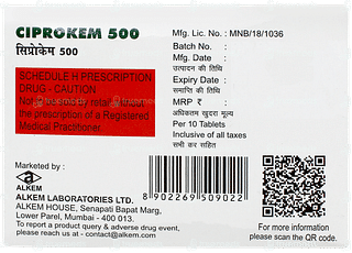 Ciprokem 500 Tablet 10