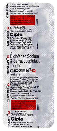 Cipzen D Tablet 10
