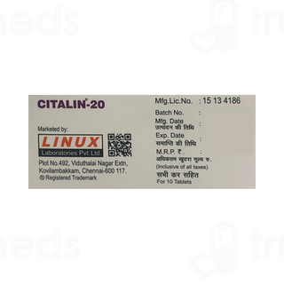 Citalin 20 MG Tablet 10