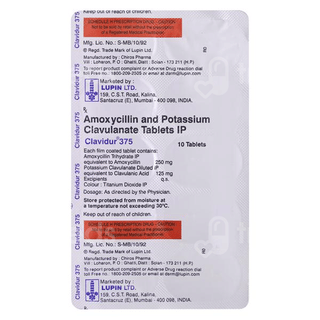 Clavidur 375 Tablet 10