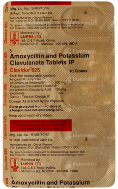 Clavidur 625 Tablet 10