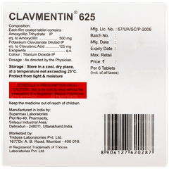 Clavmentin 625 Tablet 6