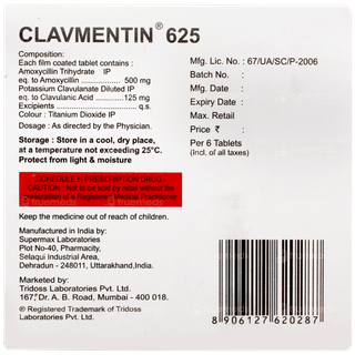 Clavmentin 625 Tablet 6