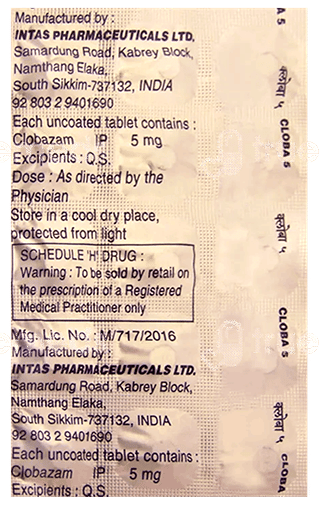Cloba 5 Mg Tablet 15