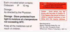 Clobium 10 Mg Tablet 10