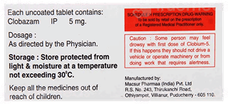 Clobium 5 Mg Tablet 10