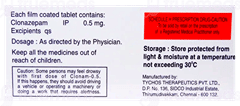 Clonam 0.5 Mg Tablet 10