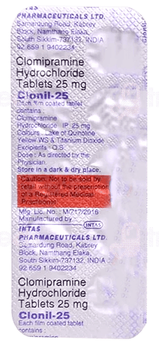 Clonil 25 Mg Tablet 10