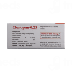 Clonogem 0.25 MG Tablet 10