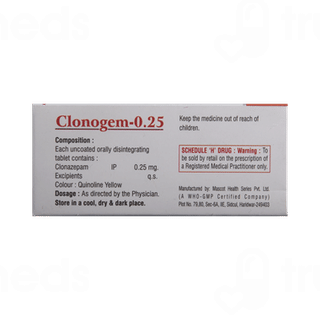 Clonogem 0.25 MG Tablet 10
