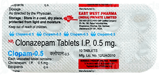 Clopam 0.5 Mg Tablet 10