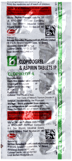 Clopiklot A Tablet 10 Clopiklot A Tablet 10