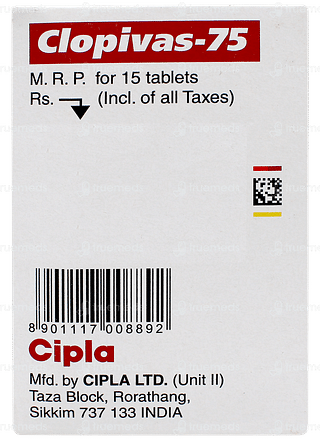 Clopivas 75 Tablet 15