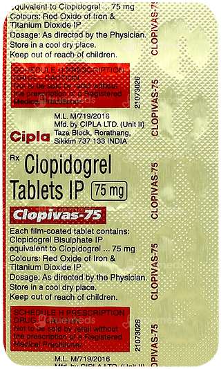 Clopivas 75 Tablet 15