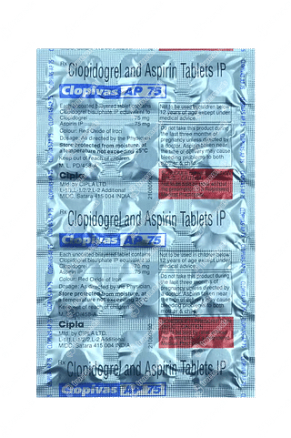 Clopivas Ap 75/75 MG Tablet 15