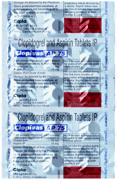 Clopivas Ap 75 Tablet 15 Clopivas Ap 75 Tablet 15