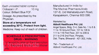 Clozam 10 Tablet 10