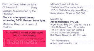 Clozam 5 Tablet 10