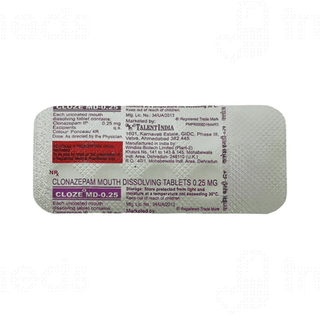 Cloze Md 0.25 MG Tablet 10
