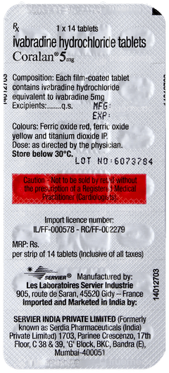Coralan 5mg Tablet 14 Coralan 5mg Tablet 14