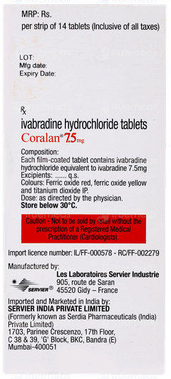 Coralan 7.5mg Tablet 14 Coralan 7.5mg Tablet 14