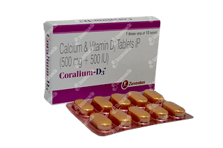 Coralium D3 500 Mg/500iu Tablet 10