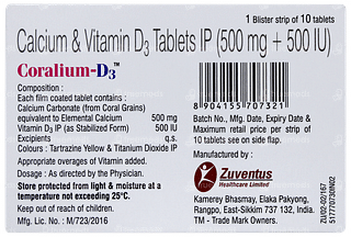 Coralium D3 Tablet 10