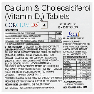 Corcium D3 Tablet 15