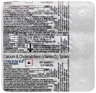 Corcium D3 Tablet 15