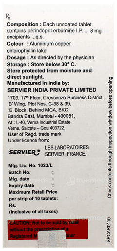 Coversyl 8Mg Tablet 10