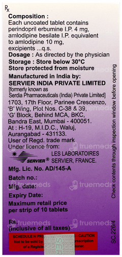 Coversyl Am 4Mg/10Mg Tablet 10