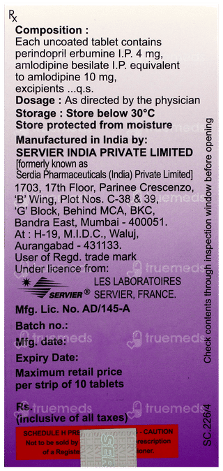 Coversyl Am 4Mg/10Mg Tablet 10
